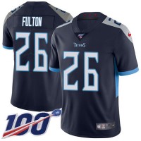 Nike Tennessee Titans #26 Kristian Fulton Navy Blue Team Color Youth Stitched NFL 100th Season Vapor Untouchable Limited Jersey