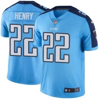 Nike Tennessee Titans #22 Derrick Henry Light Blue Youth Stitched NFL Limited Rush Jersey