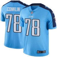 Nike Tennessee Titans #78 Jack Conklin Light Blue Youth Stitched NFL Limited Rush Jersey