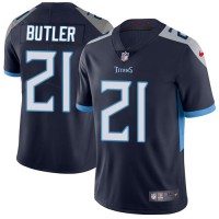 Nike Tennessee Titans #21 Malcolm Butler Navy Blue Team Color Youth Stitched NFL Vapor Untouchable Limited Jersey