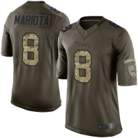 Nike Tennessee Titans #8 Marcus Mariota Green Youth Stitched NFL Limited 2015 Salute to Service Jersey