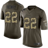 Nike Tennessee Titans #22 Derrick Henry Green Youth Stitched NFL Limited 2015 Salute to Service Jersey