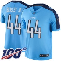 Nike Tennessee Titans #44 Vic Beasley Jr Light Blue Youth Stitched NFL Limited Rush 100th Season Jersey