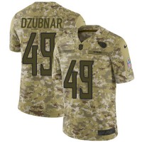 Nike Tennessee Titans #49 Nick Dzubnar Camo Youth Stitched NFL Limited 2018 Salute To Service Jersey