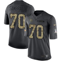 Nike Tennessee Titans #70 Ty Sambrailo Black Youth Stitched NFL Limited 2016 Salute to Service Jersey