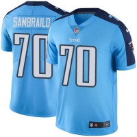 Nike Tennessee Titans #70 Ty Sambrailo Light Blue Youth Stitched NFL Limited Rush Jersey