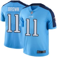 Nike Tennessee Titans #11 A.J. Brown Light Blue Youth Stitched NFL Limited Rush Jersey