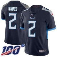 Nike Tennessee Titans #2 Robert Woods Navy Blue Team Color Youth Stitched NFL 100th Season Vapor Limited Jersey