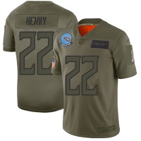 Nike Tennessee Titans #22 Derrick Henry Camo Youth Stitched NFL Limited 2019 Salute to Service Jersey