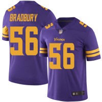 Nike Minnesota Vikings #56 Garrett Bradbury Purple Youth Stitched NFL Limited Rush Jersey