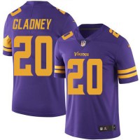 Nike Minnesota Vikings #20 Jeff Gladney Purple Youth Stitched NFL Limited Rush Jersey