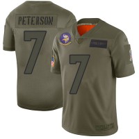 Nike Minnesota Vikings #7 Patrick Peterson Camo Youth Stitched NFL Limited 2019 Salute To Service Jersey
