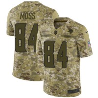 Nike Minnesota Vikings #84 Randy Moss Camo Youth Stitched NFL Limited 2018 Salute to Service Jersey