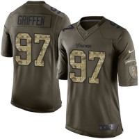 Nike Minnesota Vikings #97 Everson Griffen Green Youth Stitched NFL Limited 2015 Salute to Service Jersey