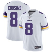 Nike Minnesota Vikings #8 Kirk Cousins White Youth Stitched NFL Vapor Untouchable Limited Jersey