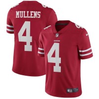 Nike San Francisco 49ers #4 Nick Mullens Red Team Color Men's Stitched NFL Vapor Untouchable Limited Jersey