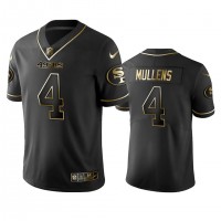 Nike San Francisco 49ers #4 Nick Mullens Black Golden Limited Edition Stitched NFL Jersey