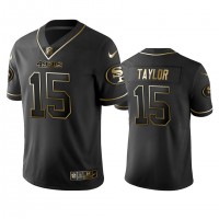 Nike San Francisco 49ers #15 Trent Taylor Black Golden Limited Edition Stitched NFL Jersey