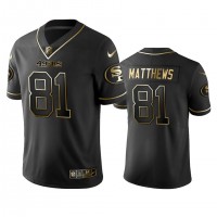 Nike San Francisco 49ers #81 Jordan Matthews Black Golden Limited Edition Stitched NFL Jersey