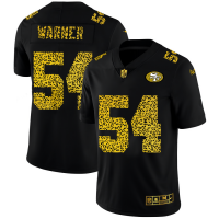 San Francisco San Francisco 49ers #54 Fred Warner Men's Nike Leopard Print Fashion Vapor Limited NFL Jersey Black