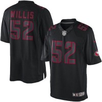 Nike San Francisco 49ers #52 Patrick Willis Black Men's Stitched NFL Impact Limited Jersey