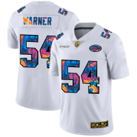 San Francisco San Francisco 49ers #54 Fred Warner Men's White Nike Multi-Color 2020 NFL Crucial Catch Limited NFL Jersey