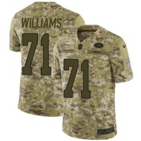 San Francisco San Francisco 49ers #71 Trent Williams Camo Men's Stitched NFL Limited 2018 Salute To Service Jersey