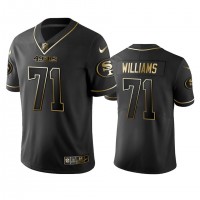 San Francisco San Francisco 49ers #71 Trent Williams Black Golden Limited Edition Stitched NFL Jersey