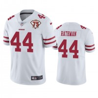 Nike San Francisco 49ers #44 Tom Rathman White Men's 75th Anniversary Stitched NFL Vapor Untouchable Limited Jersey