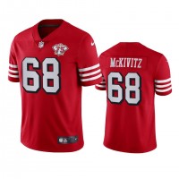 Nike San Francisco 49ers #68 Colton Mckivitz Red Rush Men's 75th Anniversary Stitched NFL Vapor Untouchable Limited Jersey