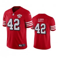 Nike San Francisco 49ers #42 Ronnie Lott Red Rush Men's 75th Anniversary Stitched NFL Vapor Untouchable Limited Jersey