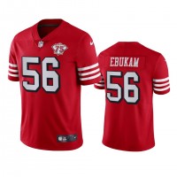 Nike San Francisco 49ers #56 Samson Ebukam Red Rush Men's 75th Anniversary Stitched NFL Vapor Untouchable Limited Jersey
