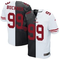 Nike San Francisco 49ers #99 DeForest Buckner Black/White Men's Stitched NFL Elite Split Jersey