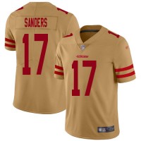 Nike San Francisco 49ers #17 Emmanuel Sanders Gold Men's Stitched NFL Limited Inverted Legend Jersey
