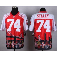 Nike San Francisco 49ers #74 Joe Staley Red Men's Stitched NFL Elite Noble Fashion Jersey