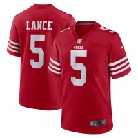 San Francisco San Francisco 49ers #5 Trey Lance Nike Men's 2022 Player Game Jersey - Scarlet