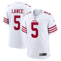 San Francisco San Francisco 49ers #5 Trey Lance Nike Men's 2022 Player Game Jersey - White