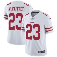 Nike San Francisco 49ers #23 Christian McCaffrey White Men's Stitched NFL Vapor Untouchable Limited Jersey