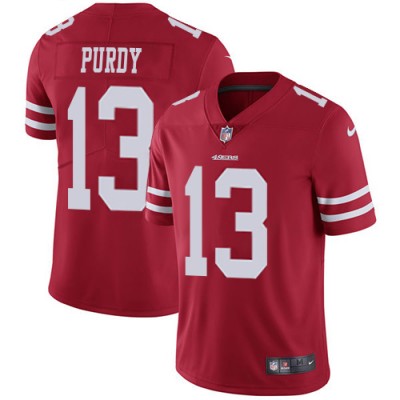 Nike San Francisco 49ers #13 Brock Purdy Red Team Color Men's Stitched NFL Vapor Untouchable Limited Jersey