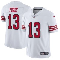 Nike San Francisco 49ers #13 Brock Purdy White Rush Men's Stitched NFL Vapor Untouchable Limited Jersey