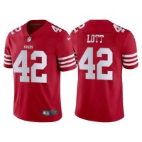 San Francisco San Francisco 49ers #42 Ronnie Lott Scarlet Nike Men's 2022-23 Limited Stitched NFL Vapor Untouchable Jersey