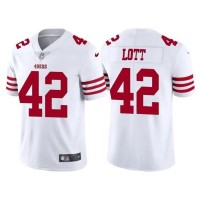 San Francisco San Francisco 49ers #42 Ronnie Lott Whiite Nike Men's 2022-24 Limited Stitched NFL Vapor Untouchable Jersey