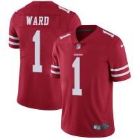 Nike San Francisco 49ers #1 Jimmie Ward Red Team Color Men's Stitched NFL Vapor Untouchable Limited Jersey