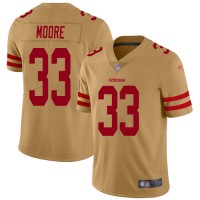 Nike San Francisco 49ers #33 Tarvarius Moore Gold Men's Stitched NFL Limited Inverted Legend Jersey