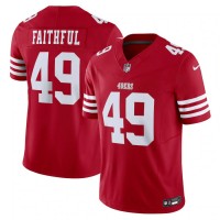 San Francisco San Francisco 49ers #49 The Faithful Nike Men's Scarlet Vapor F.U.S.E. Limited Jersey