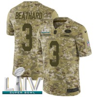 Nike San Francisco 49ers #3 C.J. Beathard Camo Super Bowl LIV 2020 Men's Stitched NFL Limited 2018 Salute To Service Jersey