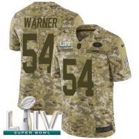 Nike San Francisco 49ers #54 Fred Warner Camo Super Bowl LIV 2020 Men's Stitched NFL Limited 2018 Salute To Service Jersey