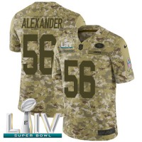 Nike San Francisco 49ers #56 Kwon Alexander Camo Super Bowl LIV 2020 Men's Stitched NFL Limited 2018 Salute To Service Jersey