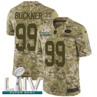 Nike San Francisco 49ers #99 DeForest Buckner Camo Super Bowl LIV 2020 Men's Stitched NFL Limited 2018 Salute To Service Jersey