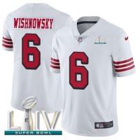 Nike San Francisco 49ers #6 Mitch Wishnowsky White Super Bowl LIV 2020 Rush Men's Stitched NFL Vapor Untouchable Limited Jersey